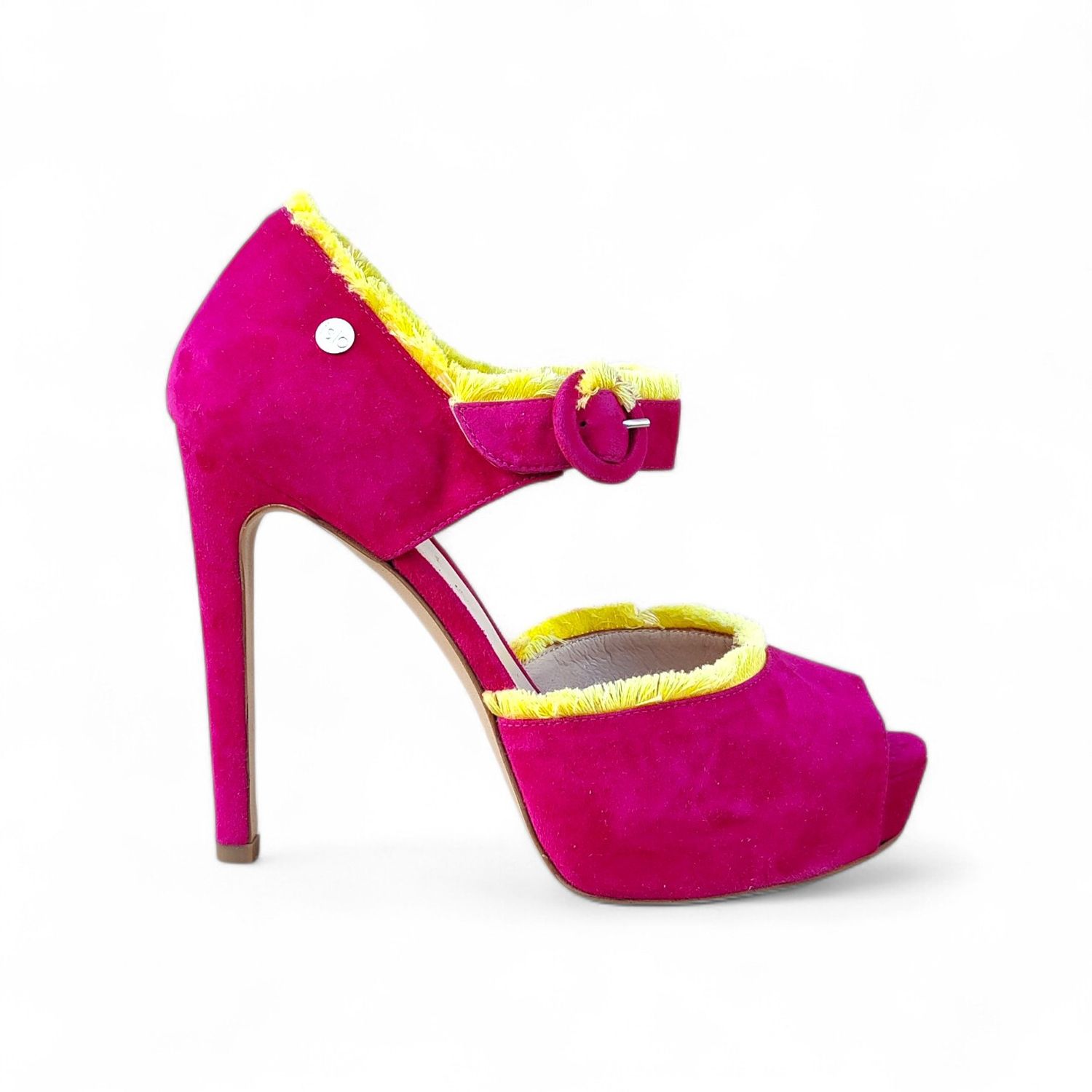 sandales femme fuchsia talon aiguille plateforme