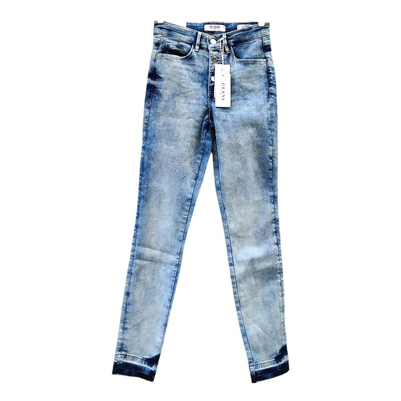 Jean skinny femme style rétro délavé clair - Guess 
