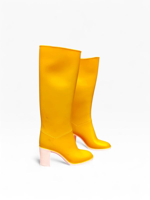 Bottes de pluie femme hautes - jaune - 38