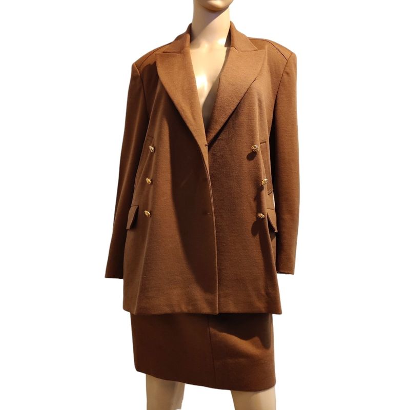 Tailleur jupe marron Sonia Rykiel vintage - L