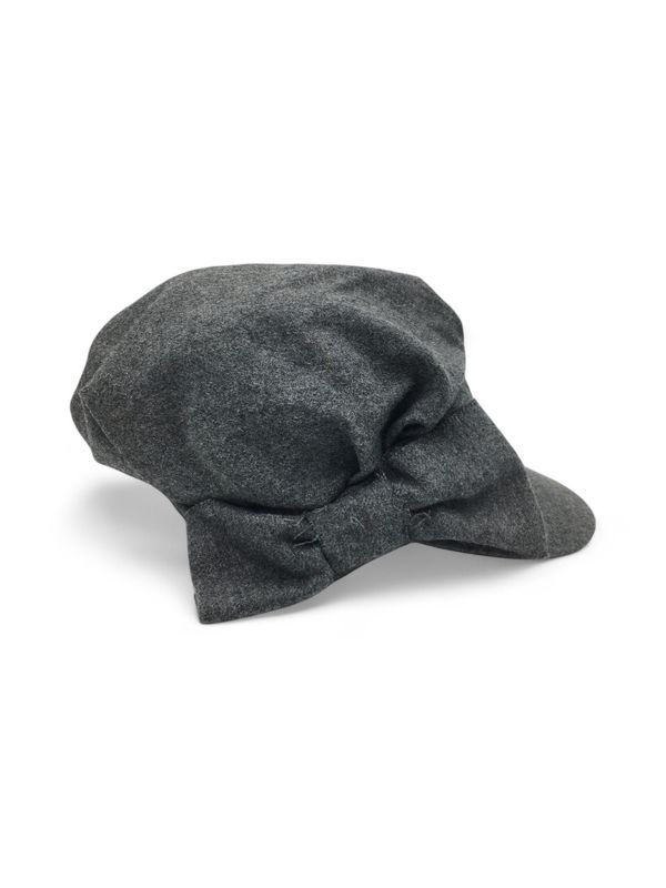 casquette gavroche femme en laine grise vintage 