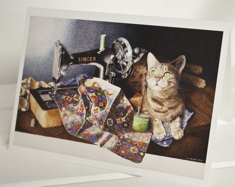 &#39;SINGER&#39; Bengal Cat Greeting Card