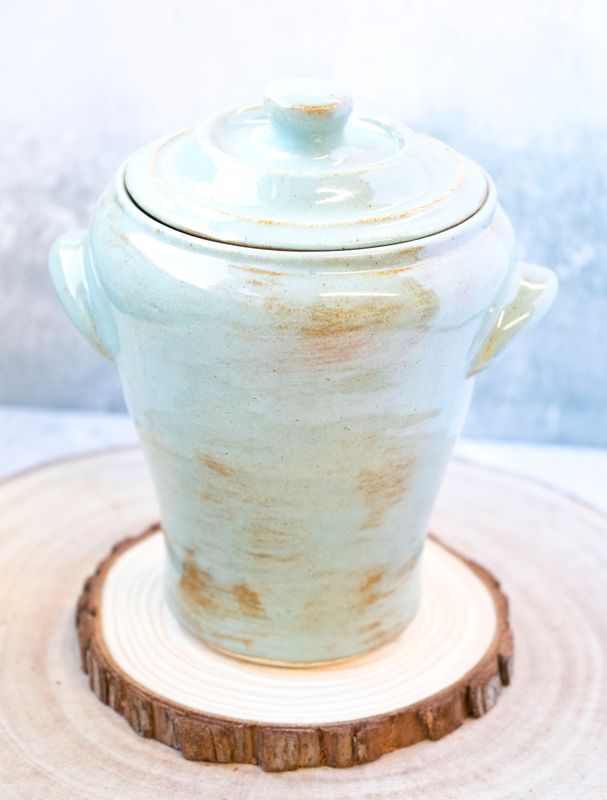 Mermaid Lagoon Lidded Vase