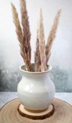 White Speckled Vase