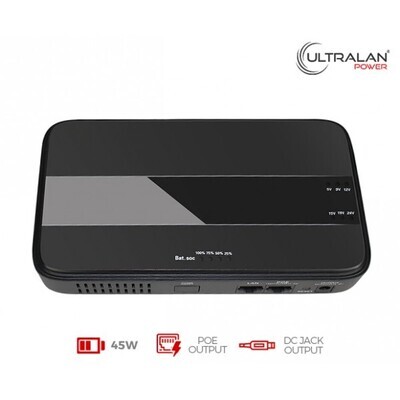 UltraLAN Micro UPS Gigabit (DC & PoE) - 45W 8.8AH