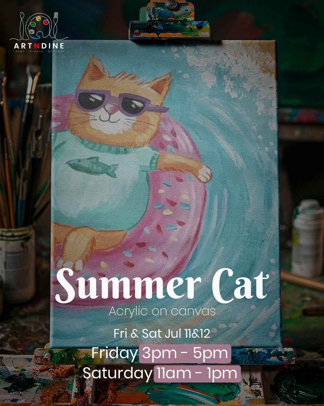 Saturday Kids Club - July 12th in AlAndalus Complex - From 11:00AM - 1:00PM - Summer Cat