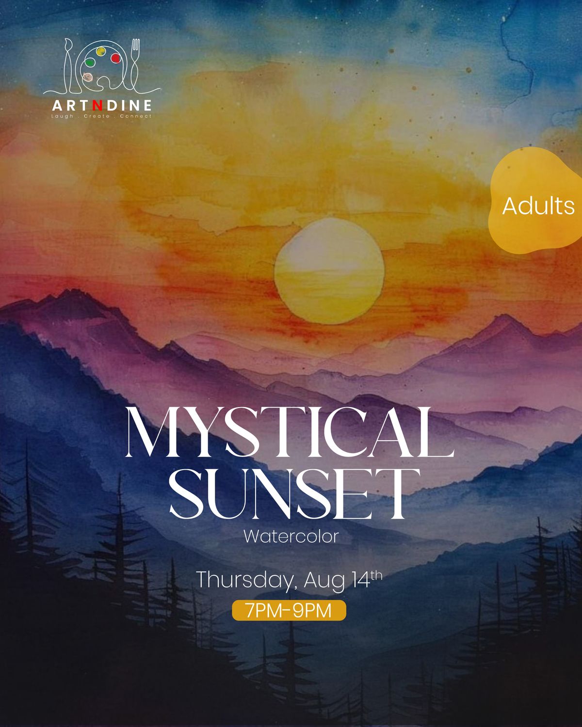 MYSTICAL SUNSET- ARTISTIC NIGHTS - THURS, AUG 14TH, 7-9PM