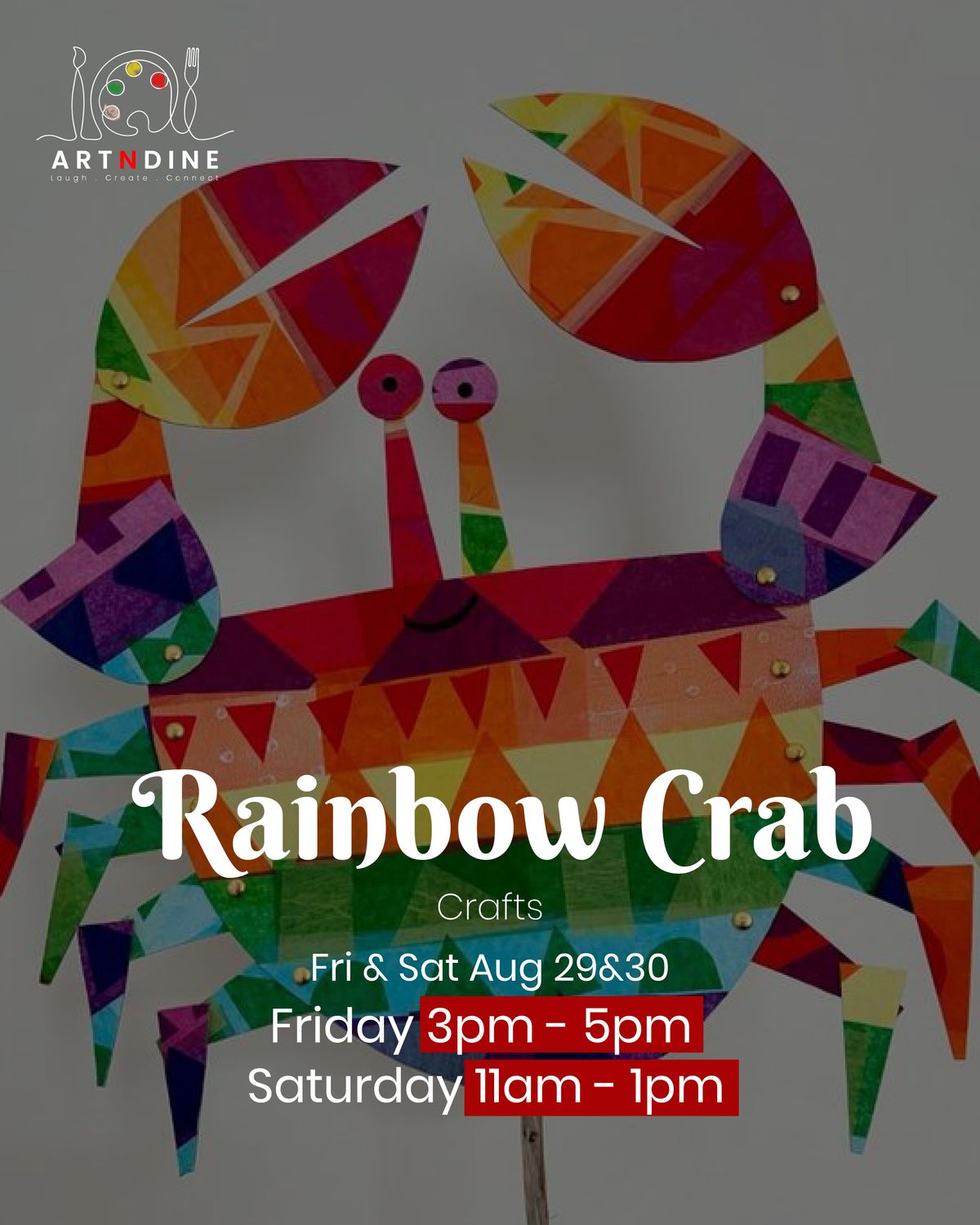 Saturday Kids Club - August 30th in AlAndalus Complex - From 11:00AM - 1:00PM - Rainbow Crab