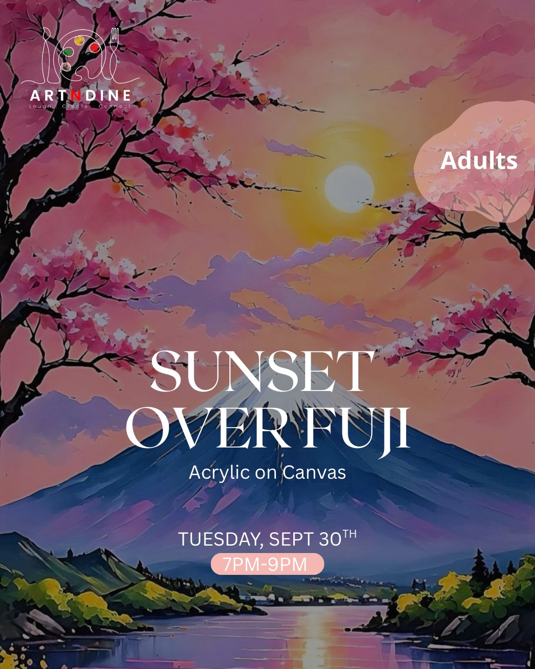 SUNSET OVER FUJI- ARTISTIC NIGHTS- TUES, SEP 30TH, 7-9PM