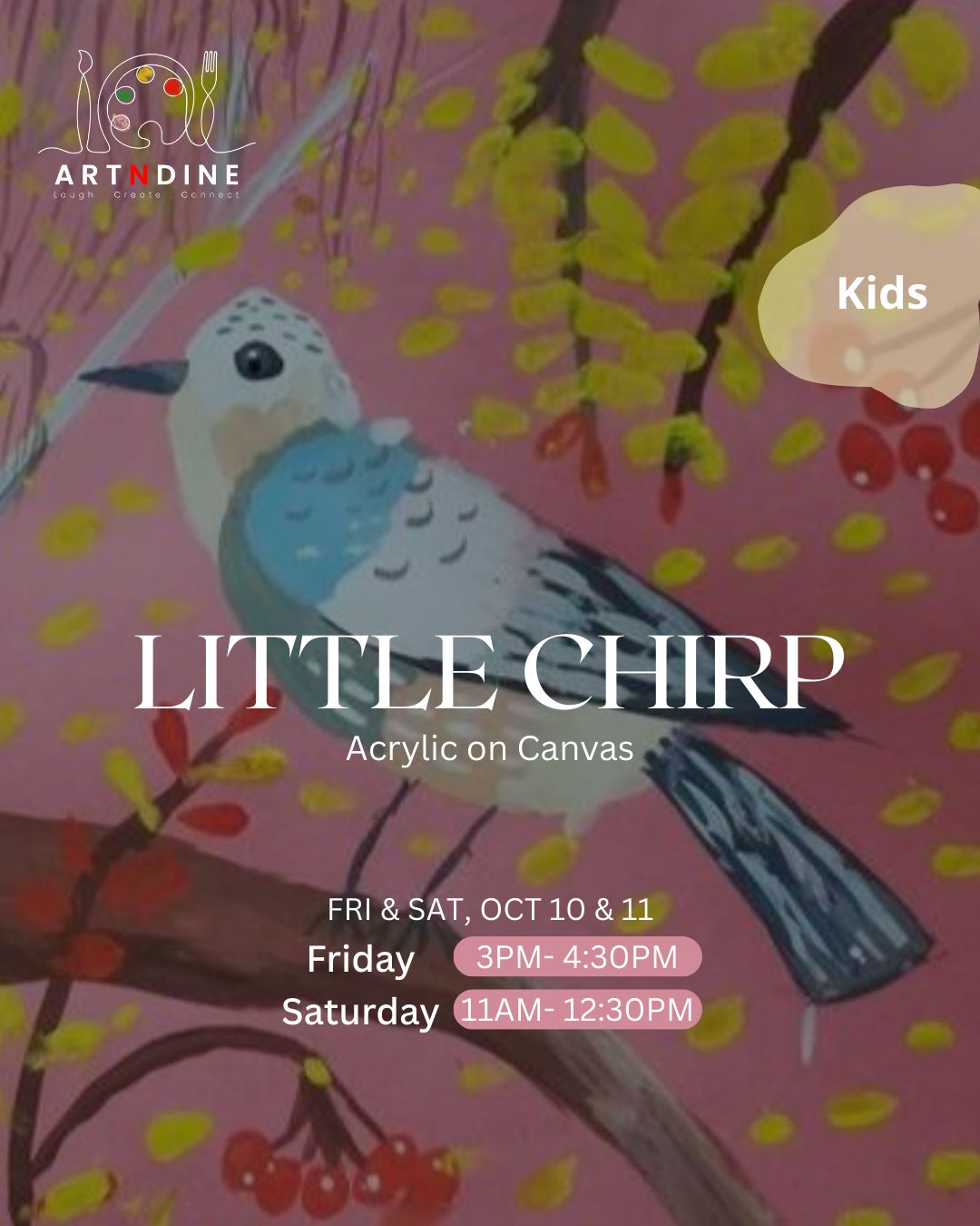 Friday Kids Club - October 10th in AlAndalus Complex - From 3:00PM - 4:30PM - Little Chirp