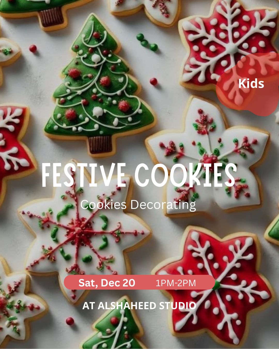 Saturday Kids Club - December 20th in AlShaheed Park - From 1:00PM - 2:00PM - Festive Cookies