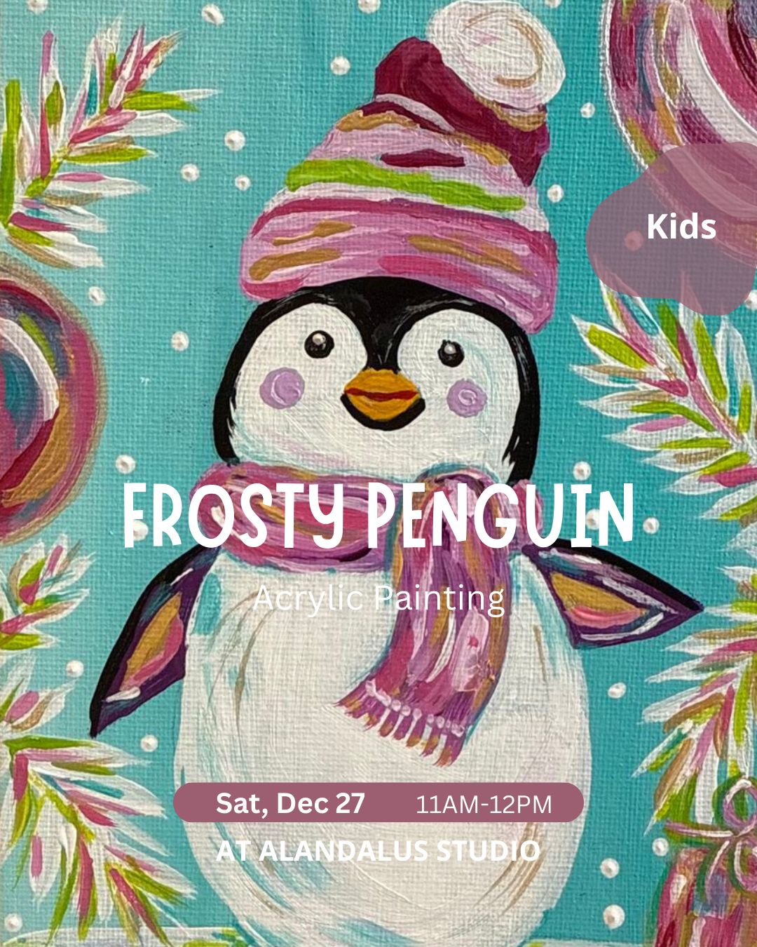 Saturday Kids Club - December 27th in AlAndalus Complex - From 11:00AM - 12:00PM - Frosty Penguin