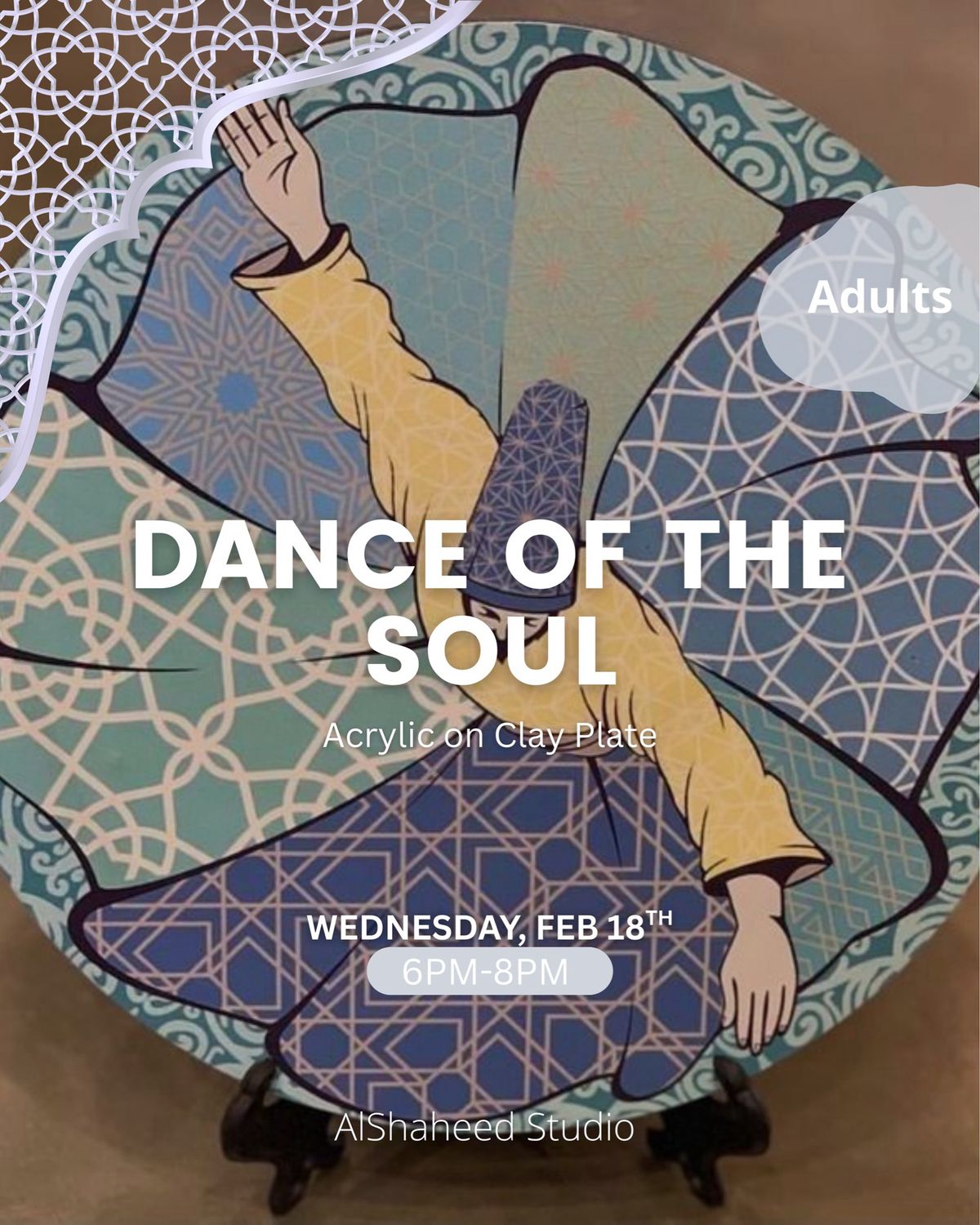 DANCE OF THE SOUL - ARTISTIC NIGHT - WED. FEB 18TH, 6:00PM-8:00PM