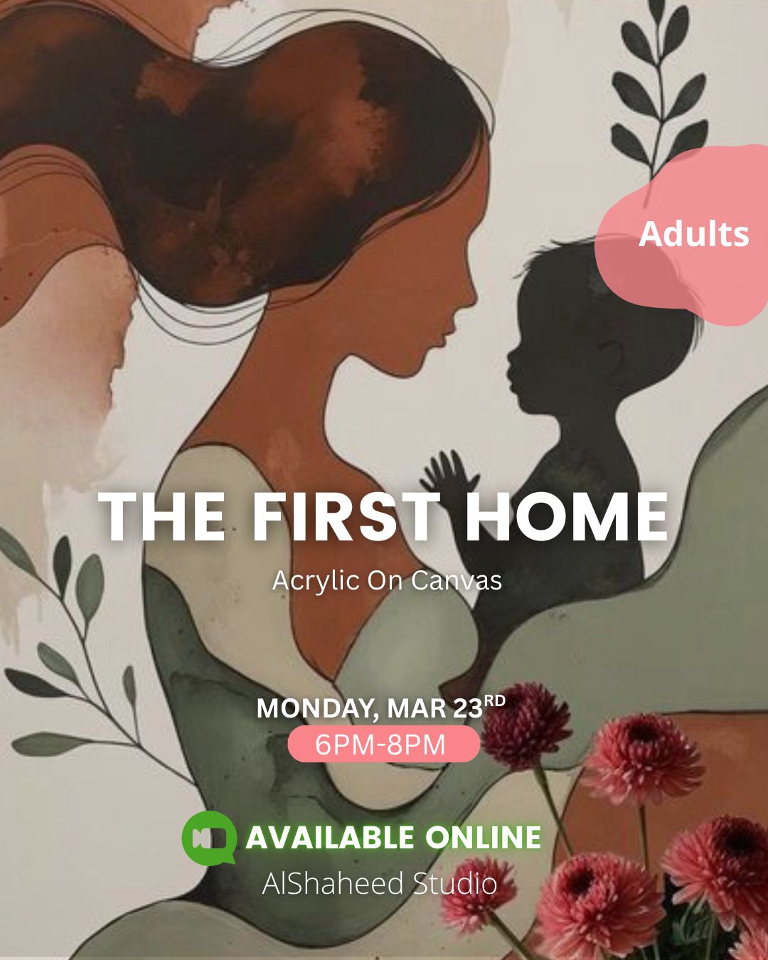 THE FIRST HOME - ARTISTIC NIGHT - MON. MAR 23RD, 6:00PM-8:00PM