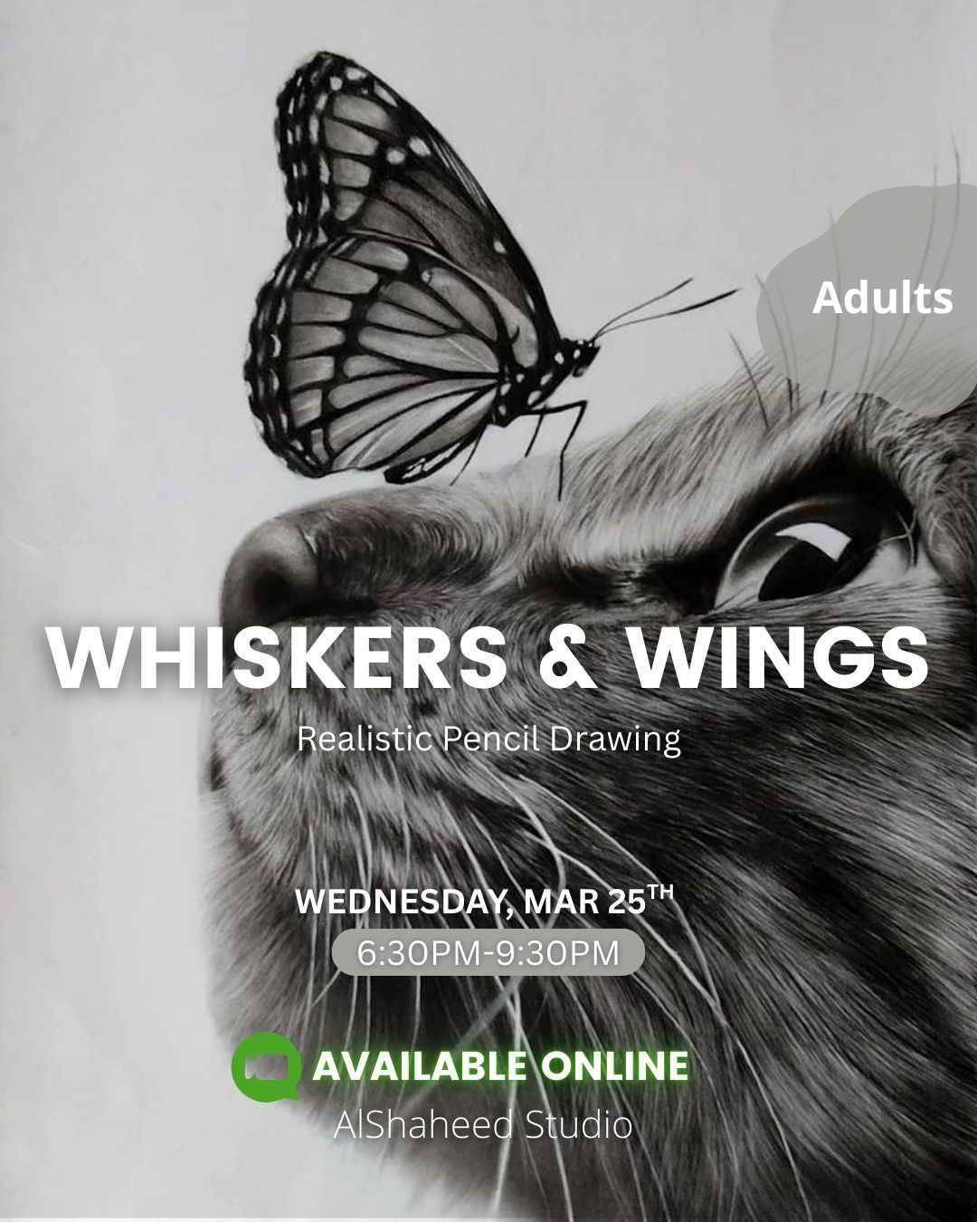 WHISKERS &amp; WINGS - ARTISTIC NIGHT - WED. MAR 25TH, 6:30PM-9:30PM