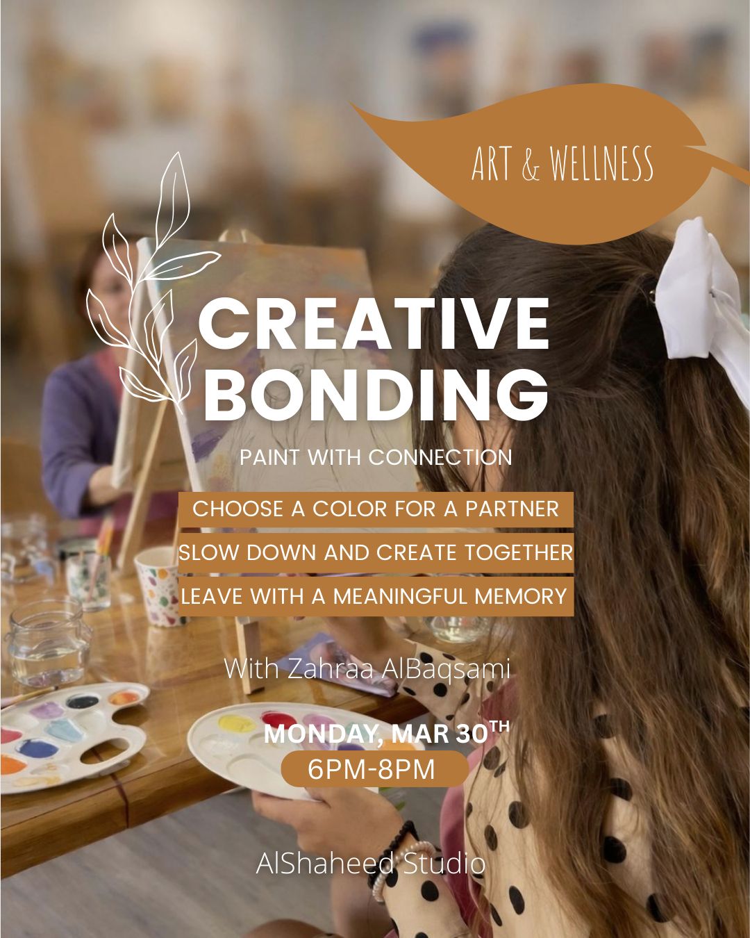 CREATIVE BONDING - ARTISTIC NIGHT - MON. MAR 30TH, 6:00PM-8:00PM