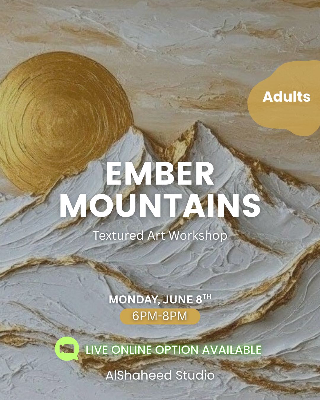 EMBER MOUNTAINS - ARTISTIC NIGHTS - MON. JUNE 8TH, 6:00PM-8:00PM
