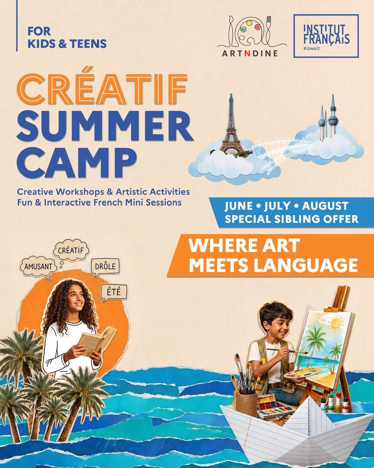 IFK x ArtnDine Kids Art &amp; French Camp Program 2026