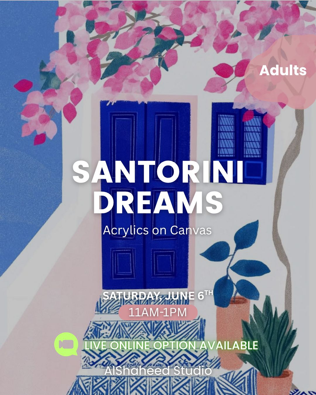 SANTORINI DREAMS - ARTISTIC MORNING - SAT. JUNE 6TH, 11:00am-1:00pm