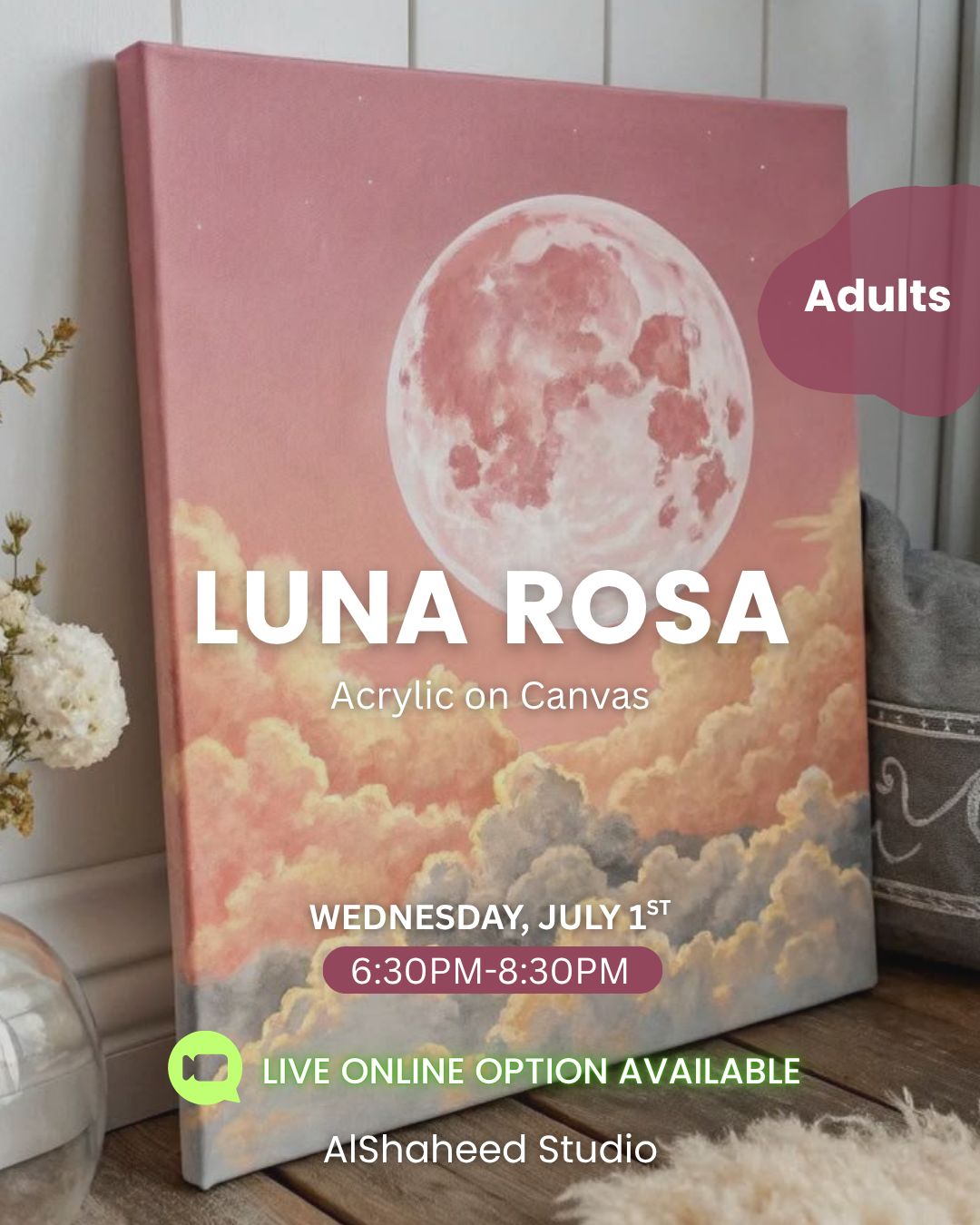 LUNA ROSE - ARTISTIC NIGHT - WED. JULY 1ST, 6:30PM-8:30PM
