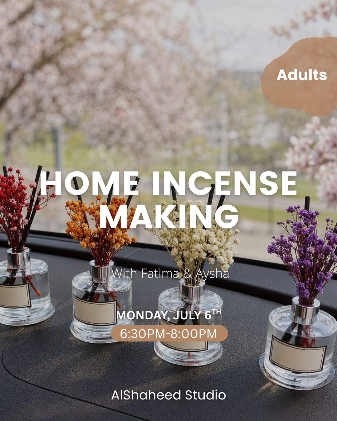 HOME INCENSE MAKING - ARTISTIC NIGHT - MON. JULY 6TH, 6:30PM-8:30PM