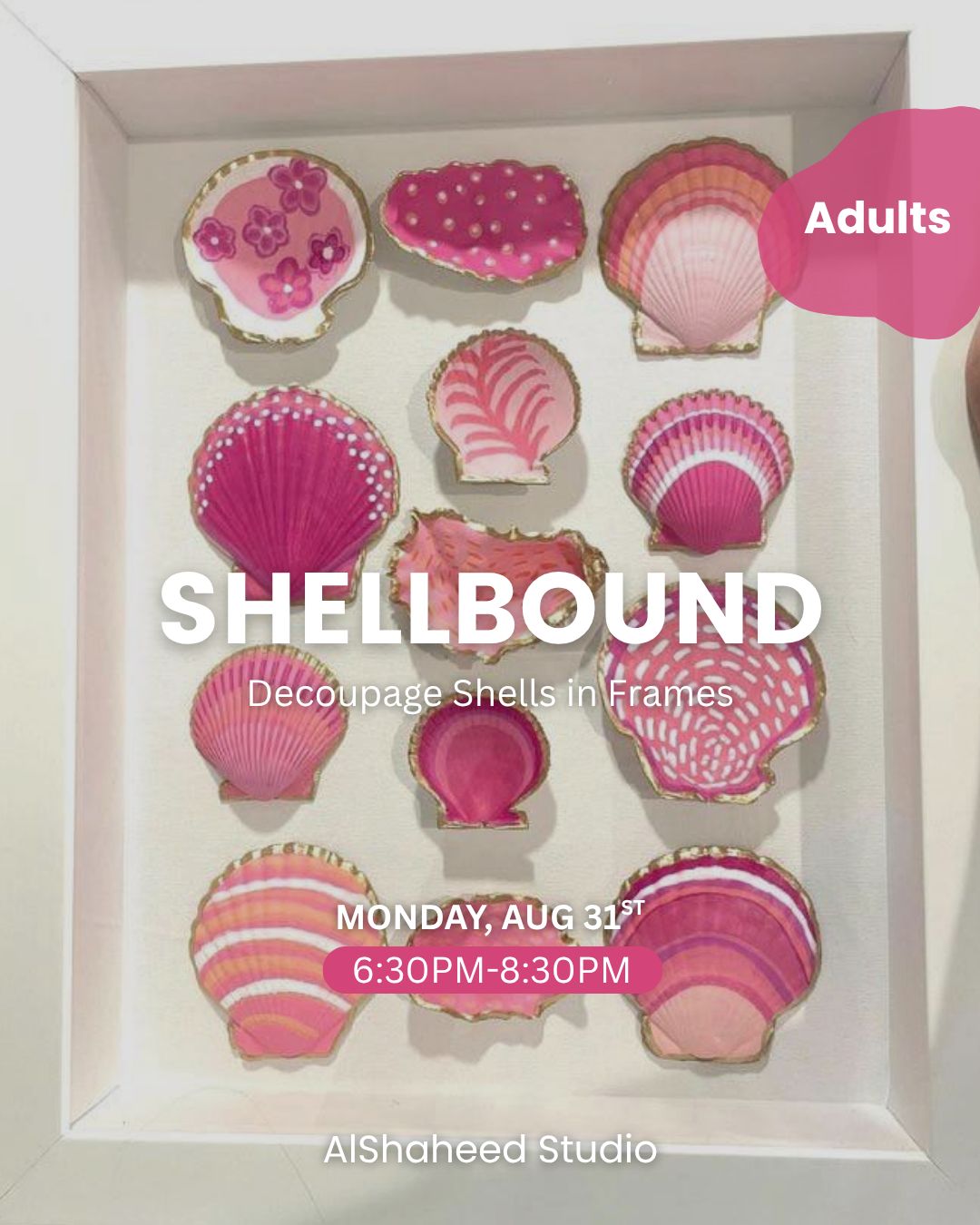 SHELLBOUND - ARTISTIC NIGHT - MON. AUG 31ST 6:30PM-8:30PM