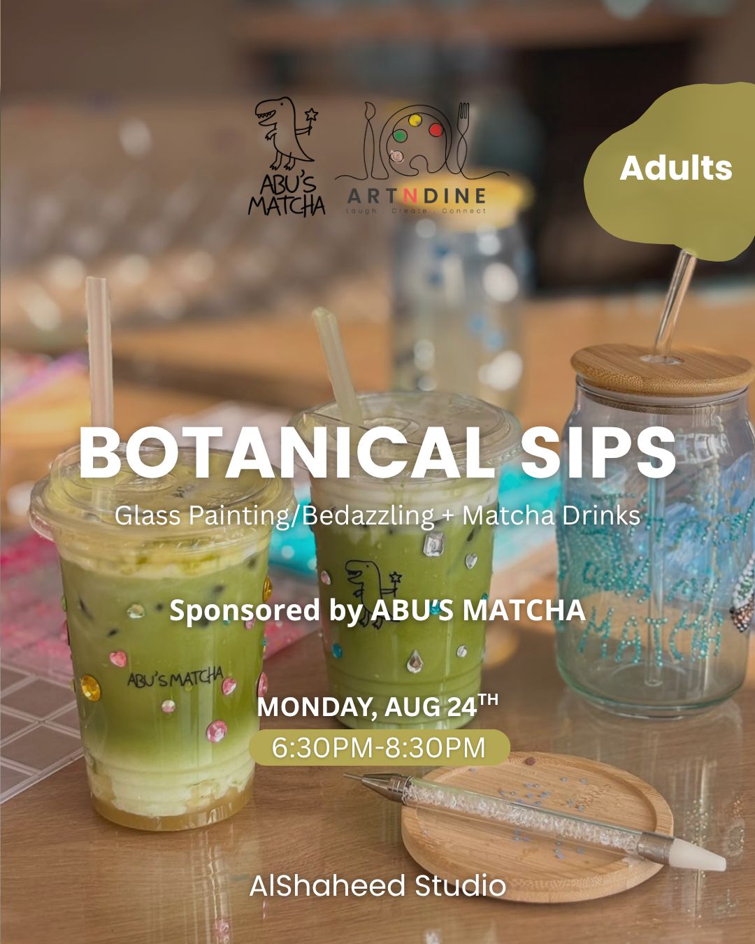 BOTANICAL SIPS - ARTISTIC NIGHT - MON. AUG 24TH 6:30PM-8:30PM