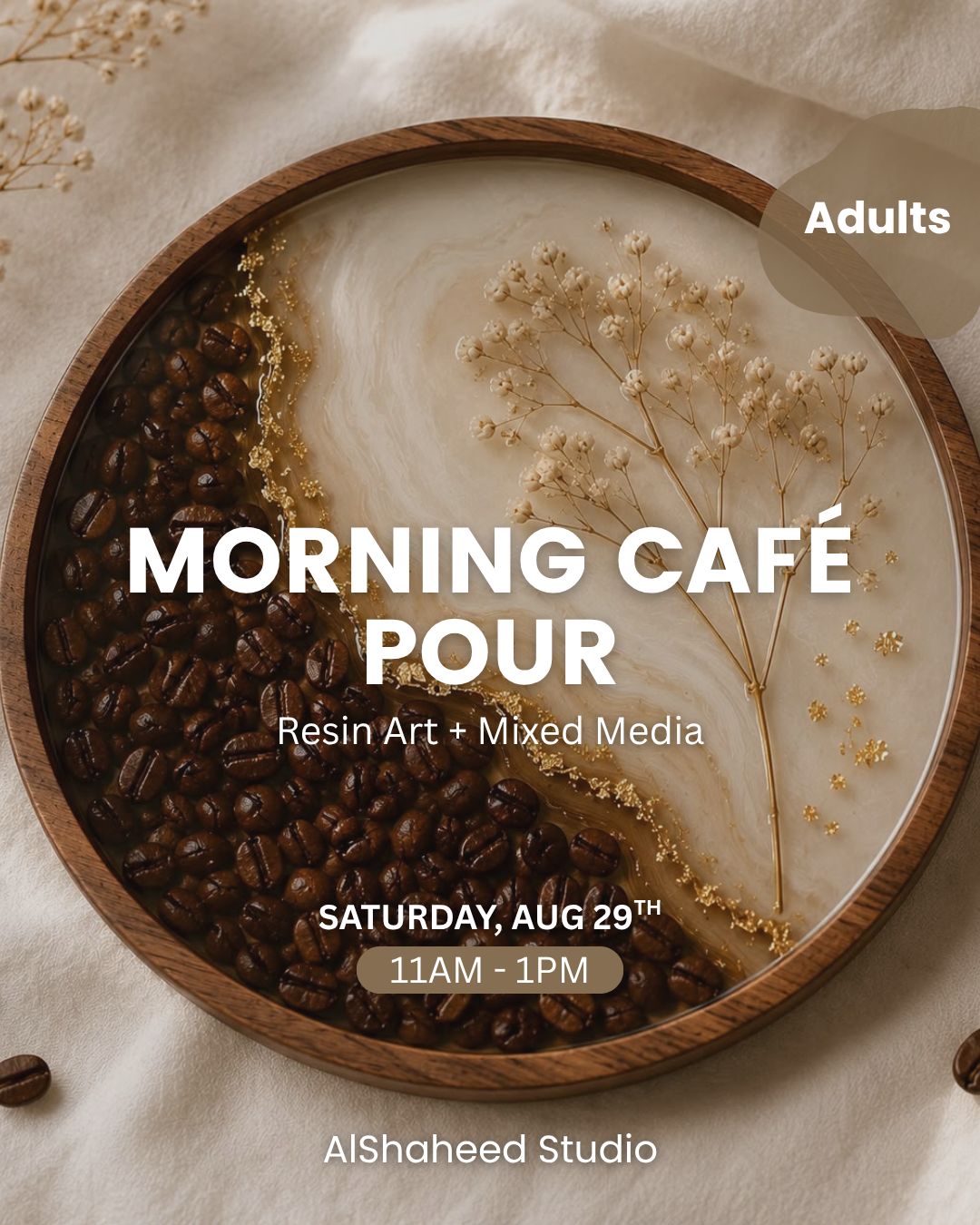 MORNING CAFE POUR - ARTISTIC MORNING - SAT. AUG 29TH 11:00AM-1:00PM