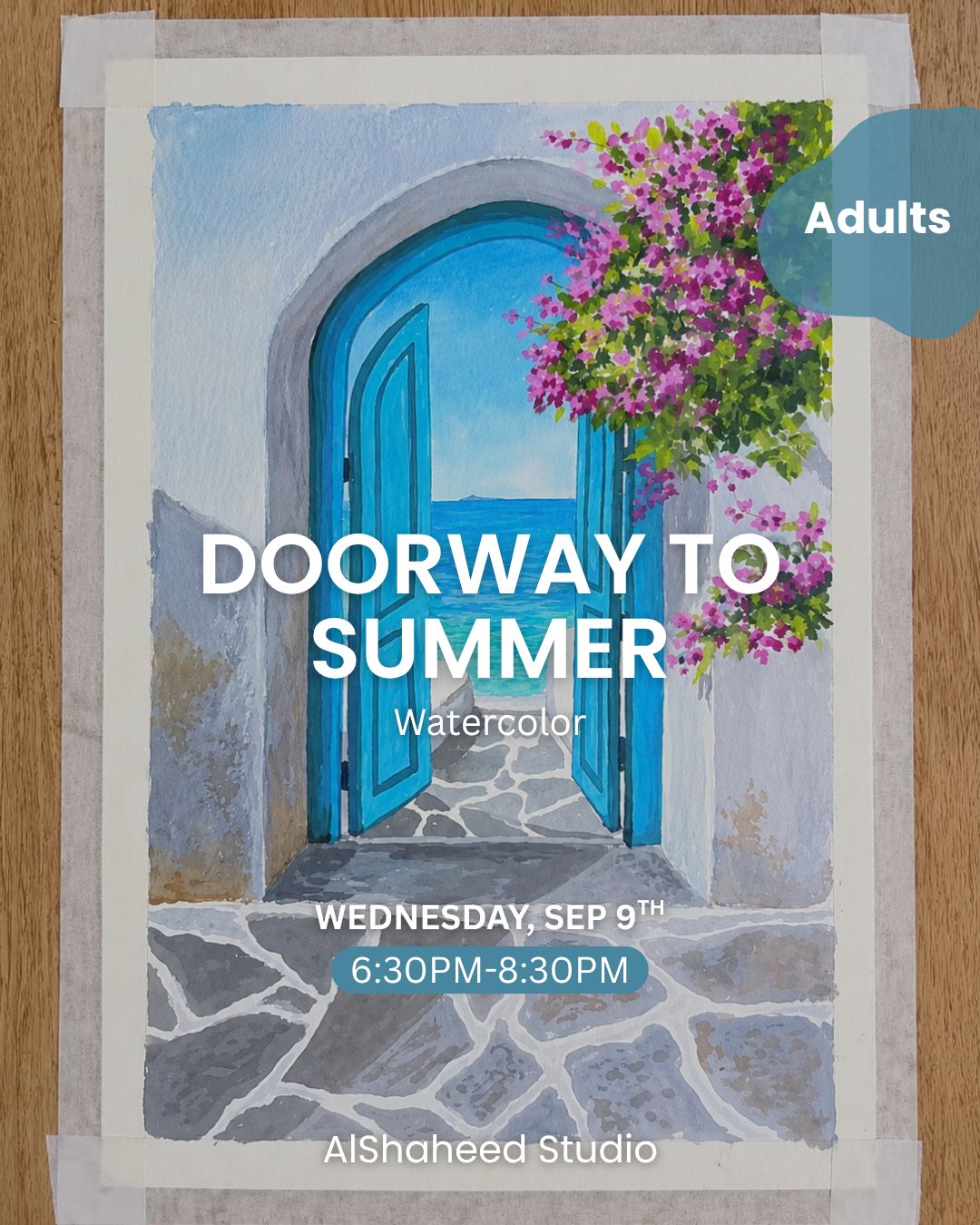 DOORWAY TO SUMMER - ARTISTIC NIGHT - WED. SEP 9TH 6:30PM-8:30PM
