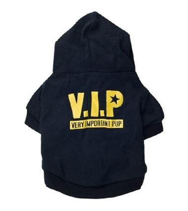 Veste V.I.P noir  a capuchon avec fermeture velcro avant