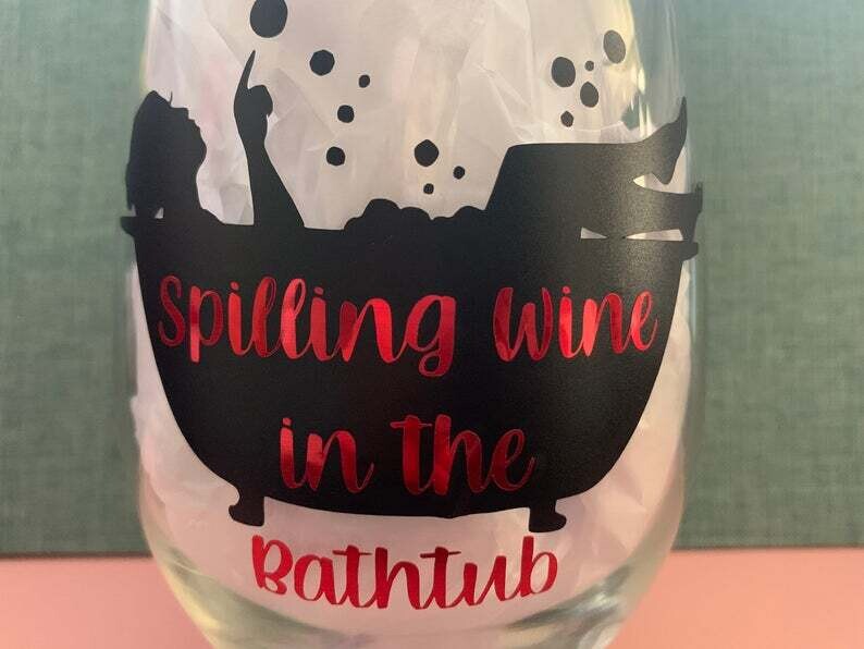 Spilling Wine in the Bathtub Wine Glass