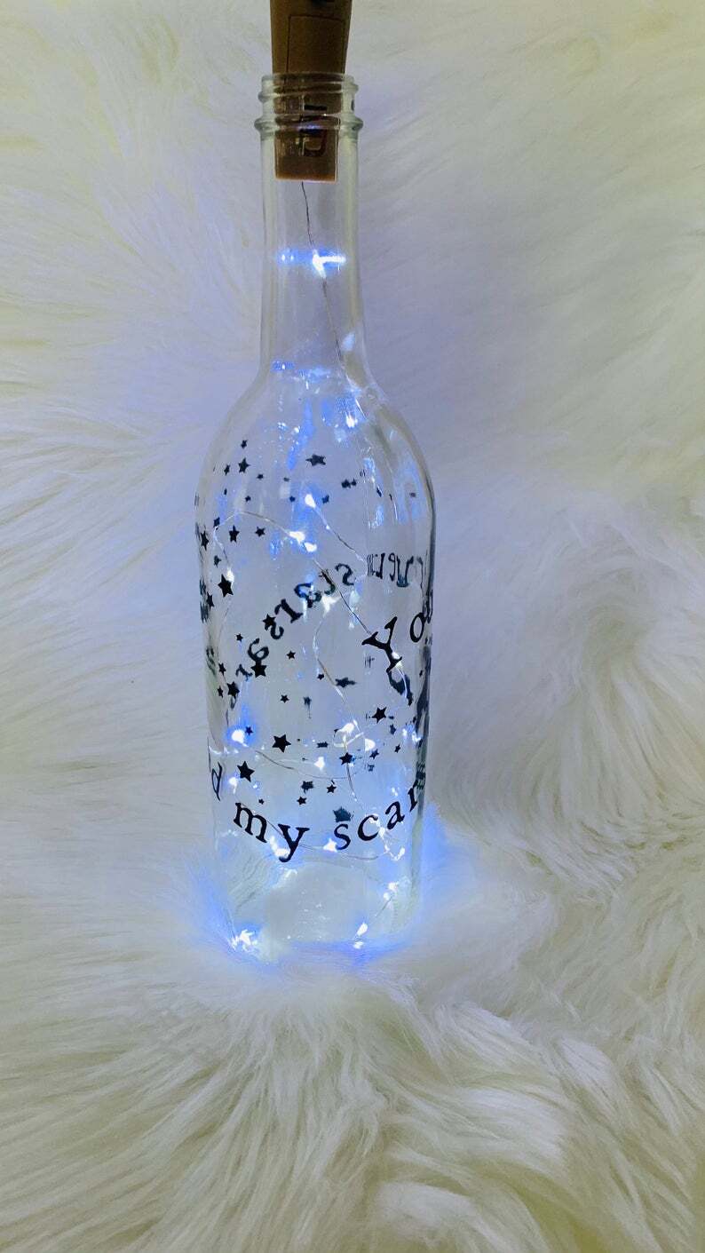 Taylor Swift inspired lyric LED decorative wine bottle