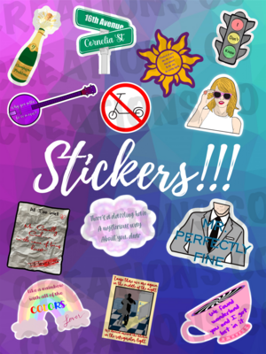 Taylor Swift Inspired Stickers
