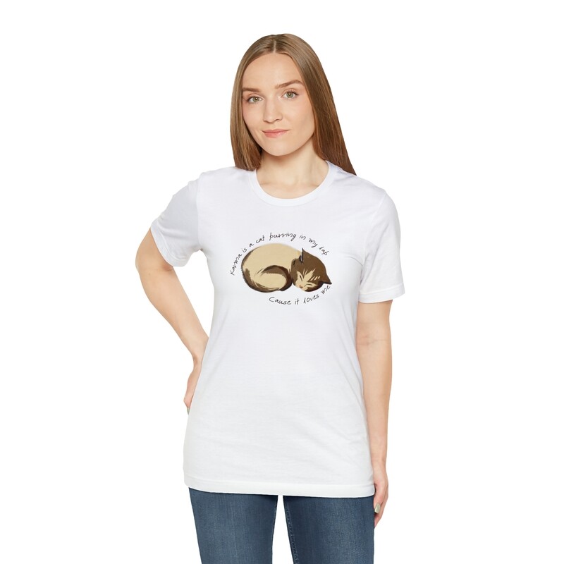 "Karma is a Cat Purring in my lap cause it loves me" Midnights Karma Inspired Shirt