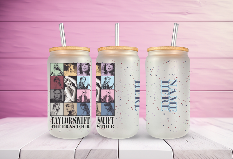 Eras Tour Personalized Glass Can Tumbler