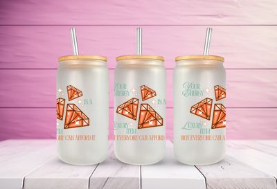 &quot;Your energy&quot; Quote Glass Can-Style Tumbler