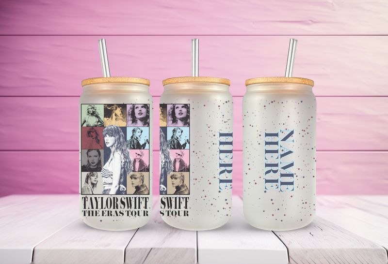 Eras Tour Personalized Glass Can Tumbler