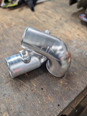 Billet barra throttle body elbow