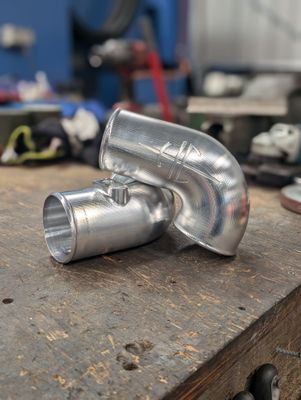Billet barra throttle body elbow