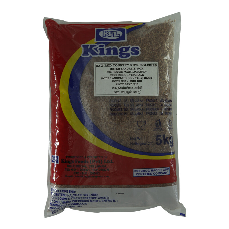 Kings Red Raw Rice 20 x 1 kg