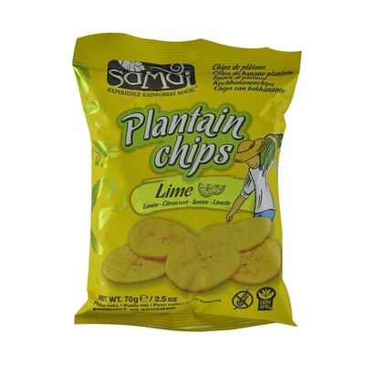 Somai Plantain Chips Lime 30 x 70 g