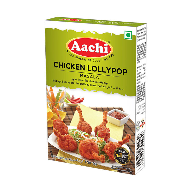 Aachi Chicken Lollypop Masala 12 x 50 g