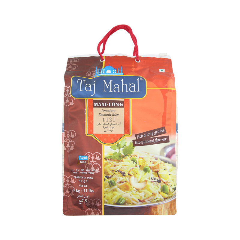 Taj Mahal Maxi Long Steamed Basmti Rice 4 x 5 kg