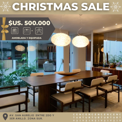 Casa de lujo amoblada y equipada