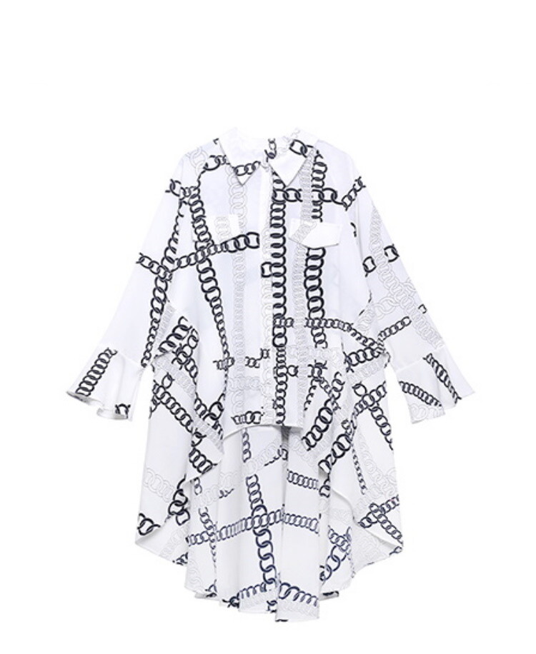 Chain Versace Printing Blouse