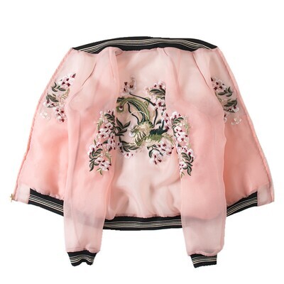 EMBOIDERY BASEBAL SHORT JACKET