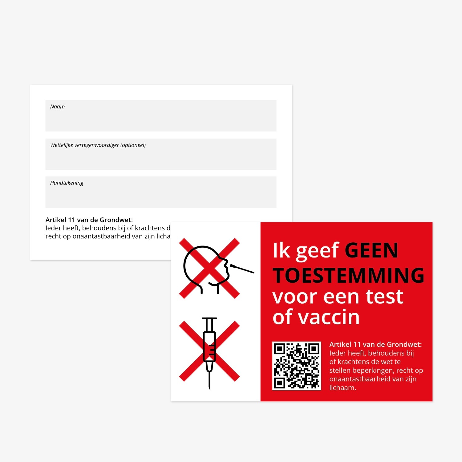 Geen toestemmingskaartje volwassenen