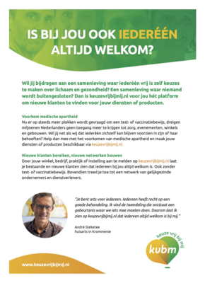 A5 flyer Keuze Vrij Bij Mij