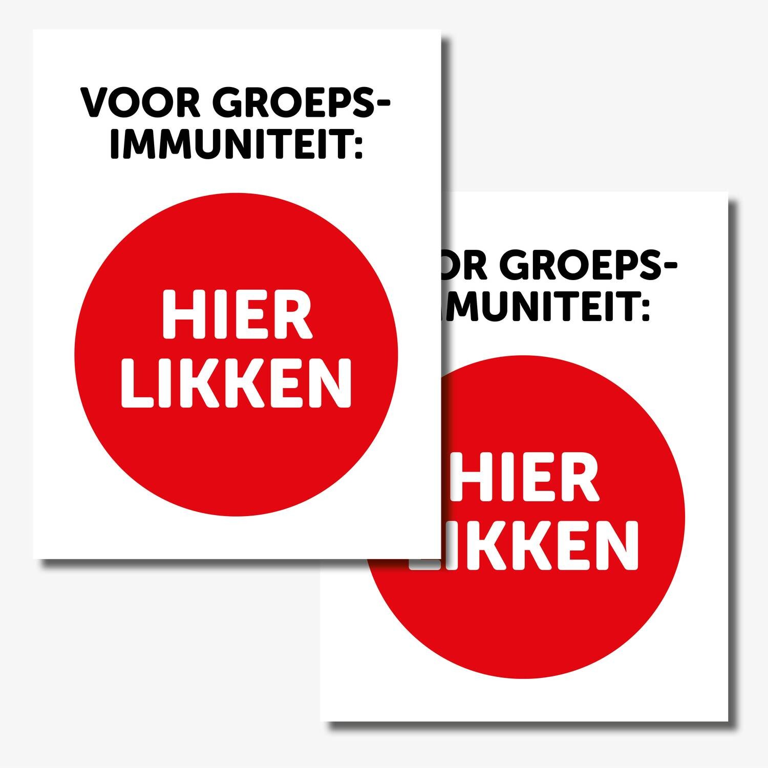 HIER LIKKEN 10 Stickers