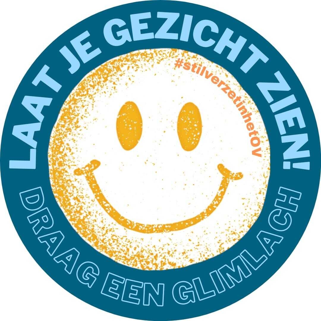 Laat je gezicht zien, draag een glimlach - 25 stickers